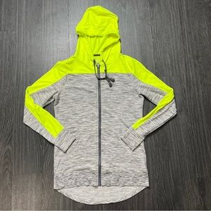 So Boyfriend Women’s zip Hoodie Gray/Yellow size Small